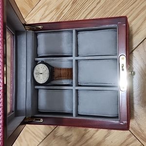 Red Watch/Jewelry Box with lock